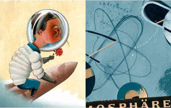 Illustration zu 'Stehn zwei Stern am hohen Himmel' von Christoph Mett