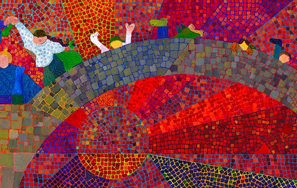 Illustration zu 'Sur le pont d'Avignon' von Frank Walka