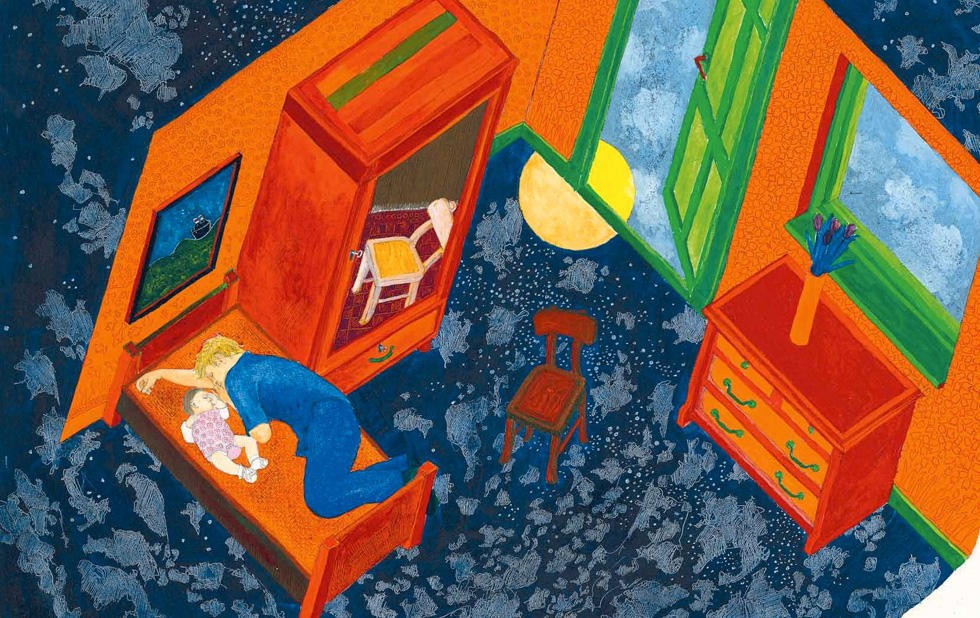 Illustration zu »Guter Mond, du gehst so stille« von Frank Walka