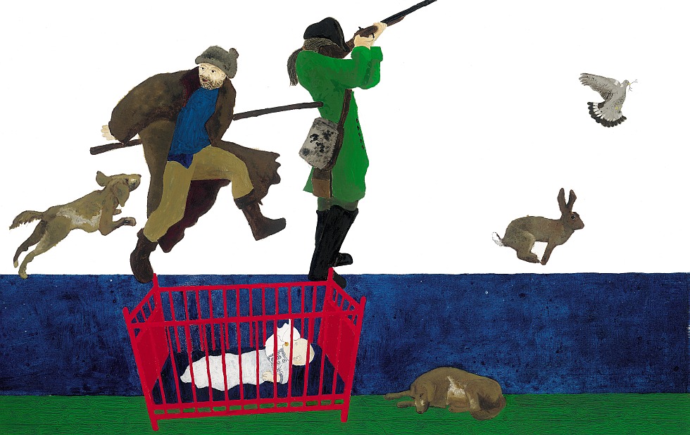 Illustration zu »O hush thee, my baby« von Frank Walka