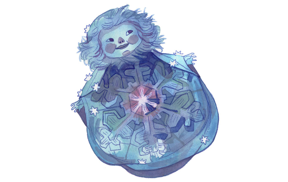 Illustration zu »Leise, Schneeflocke, leise« von Markus Lefrancois