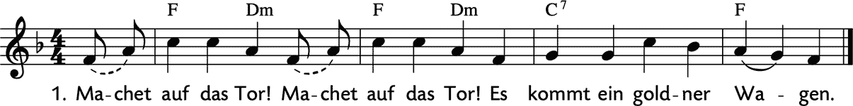 Noten 'Machet auf das Tor'