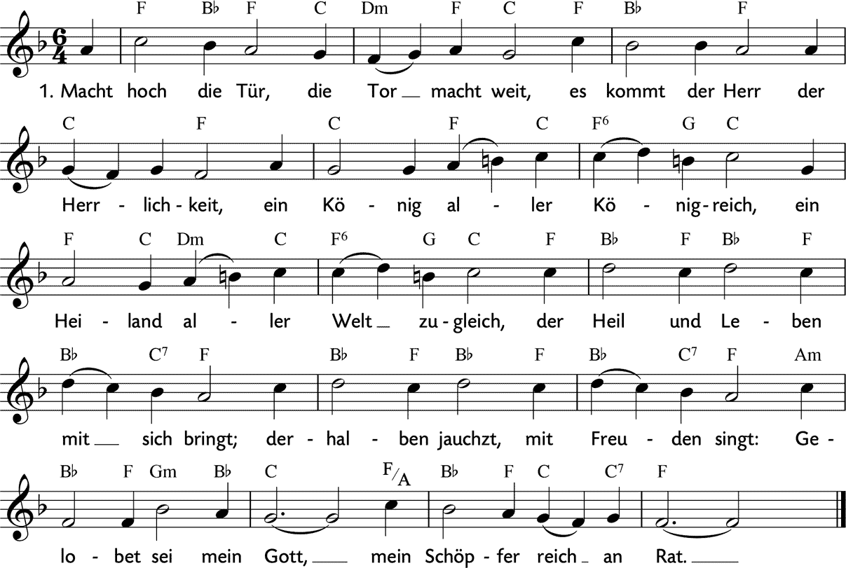 Noten 'Macht hoch die Tür'