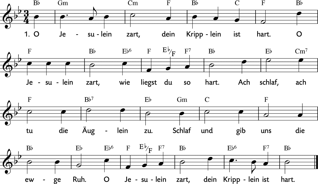 Noten 'O Jesulein zart'