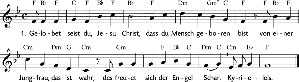 Noten 'Gelobet seist du, Jesu Christ'