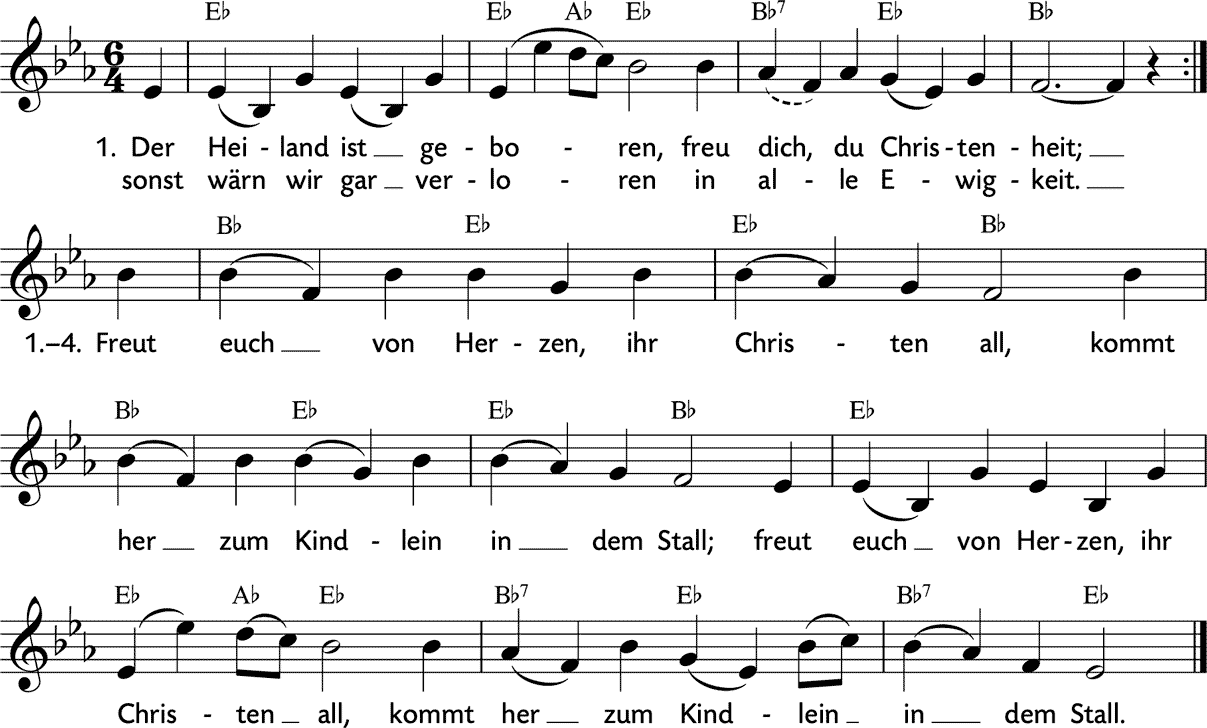 Noten 'Der Heiland ist geboren'