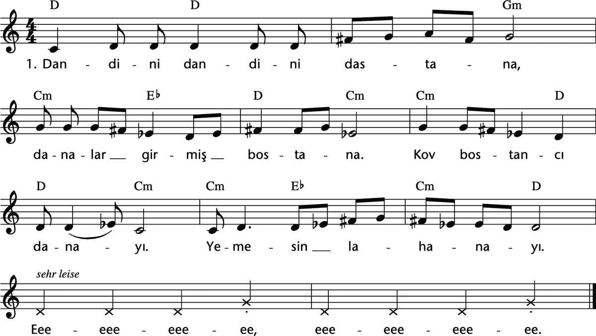 Noten 'Dandini dandini dastana'