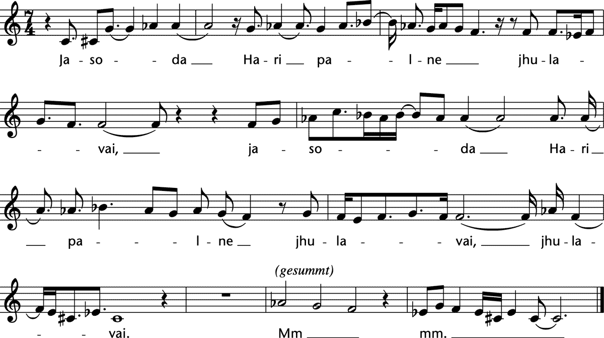 Noten 'Jasoda Hari palne'
