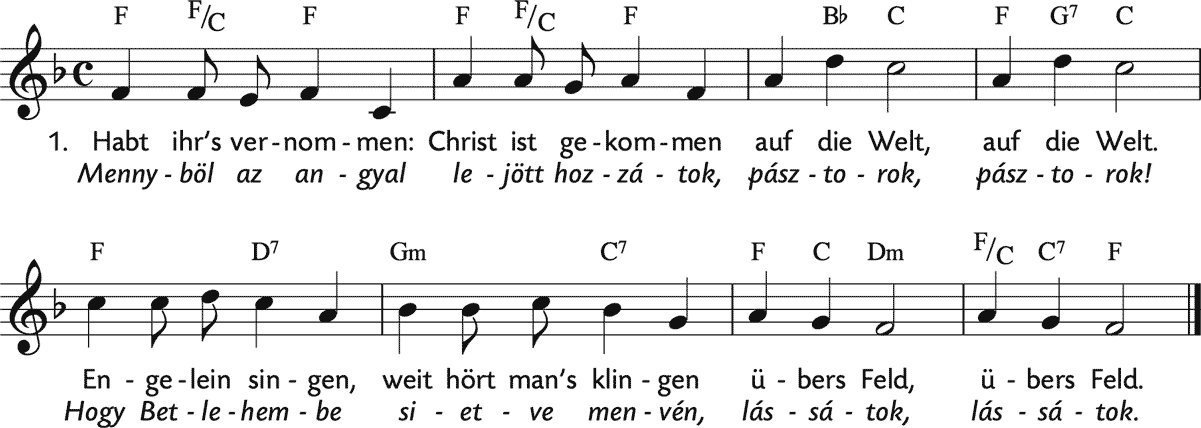 Noten 'Habt ihr's vernommen / Mennybör az angyal'