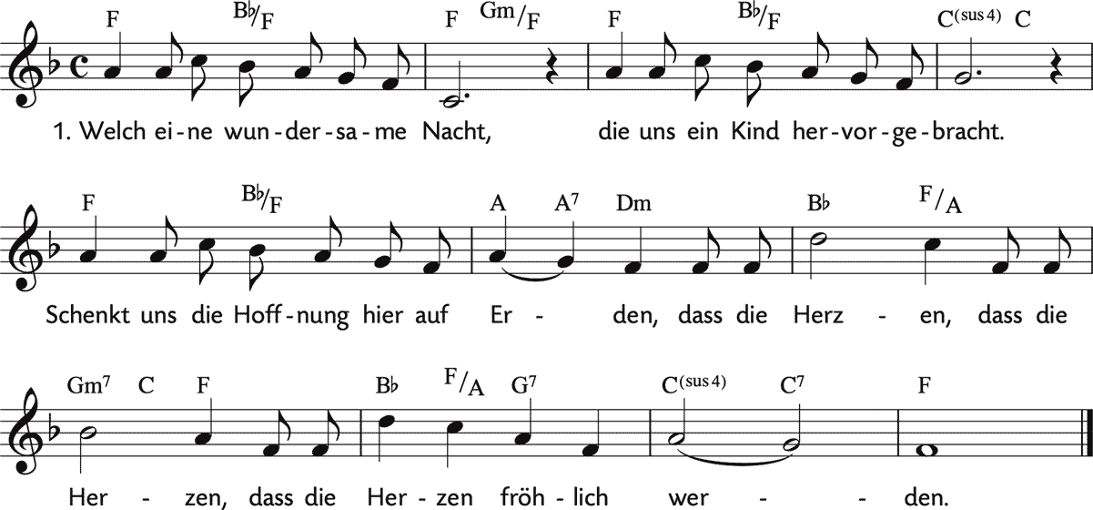 Noten 'Welch eine wundersame Nacht'