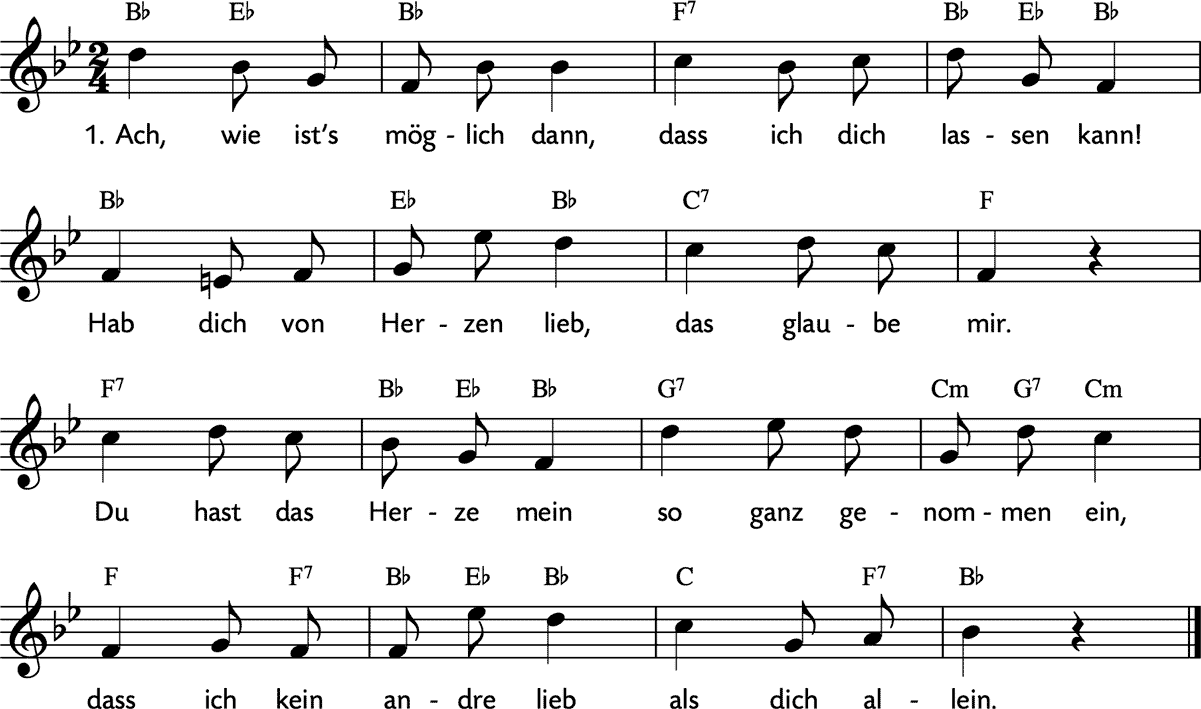 Noten 'Ach, wie ist's möglich dann'